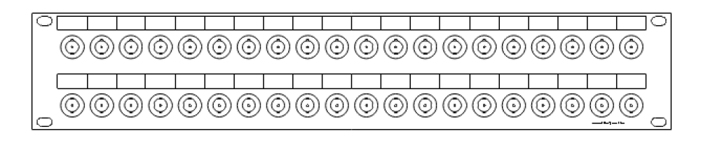 BNC-40-fach Patchpanel-2HE