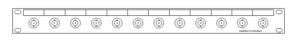 BNC-12-fach Patchpanel-1HE