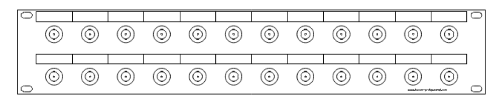 BNC-24-fach Patchpanel-2HE