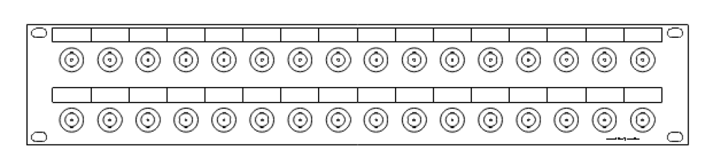 BNC-32-fach Patchpanel-2HE