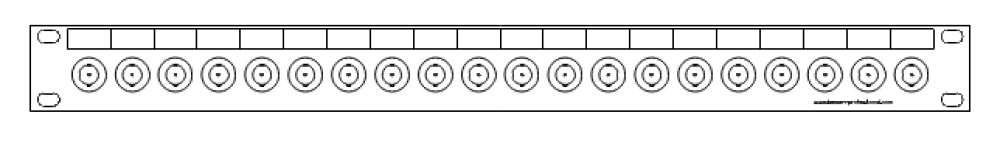 BNC-20-Fach Patchpanel-1HE