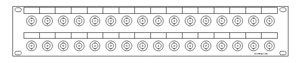 BNC-32-fach Patchpanel-2HE