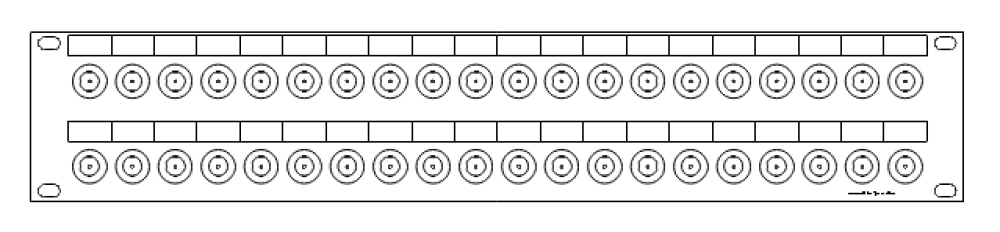 BNC-40-fach Patchpanel-2HE
