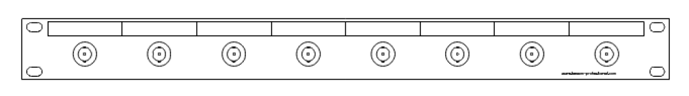 BNC-8-fach Patchpanel-1HE