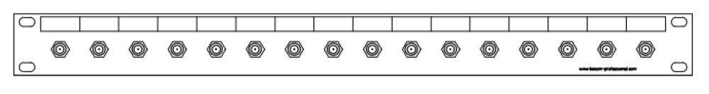 F-16-fach Patchpanel-1HE