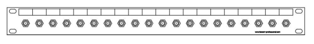 F-20-fach Patchpanel-1HE
