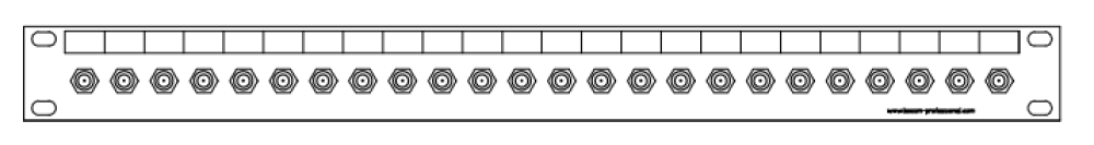 F-24-fach Patchpanel-1HE