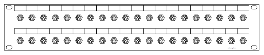 F-40-fach Patchpanel-2HE