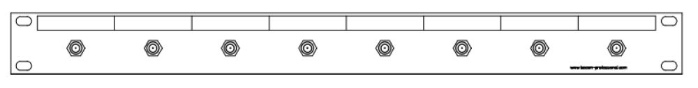 F-8-fach Patchpanel-1HE