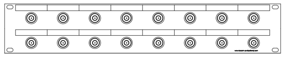 N-16-fach Patchpanel-2HE