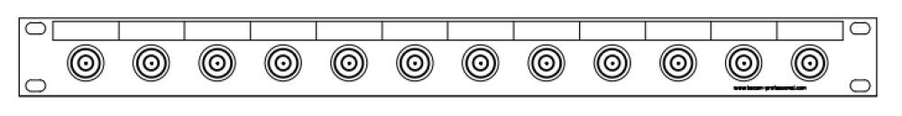 N-12-fach Patchpanel-1HE