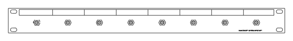 SMA-8-fach Patchpanel-1HE