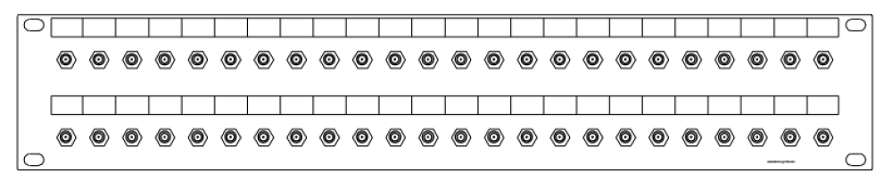 SMA-48-fach Patchpanel-2HE
