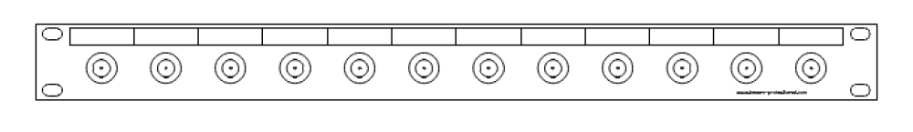 BNC-12-fach Patchpanel-1HE