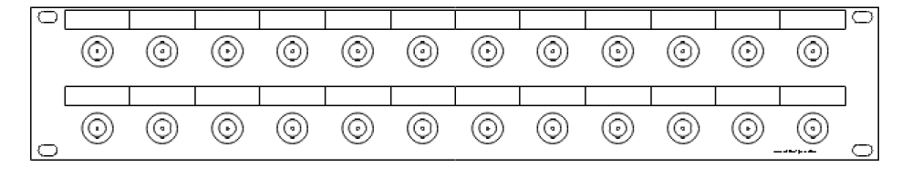 BNC-24-fach Patchpanel-2HE