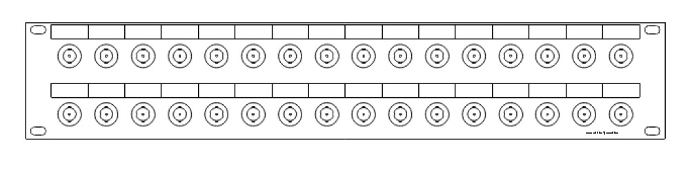 BNC-32-fach Patchpanel-2HE