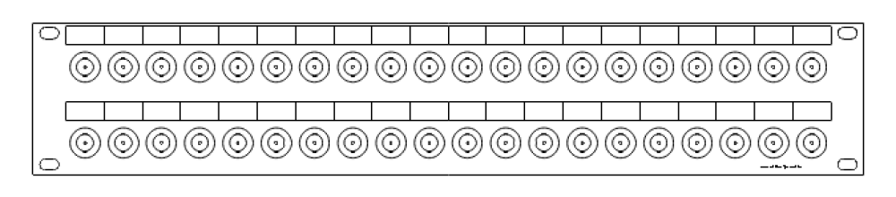 BNC-40-fach Patchpanel-2HE