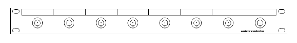 BNC-8-fach Patchpanel-1HE