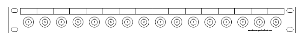 BNC-16-fach Patchpanel-1HE
