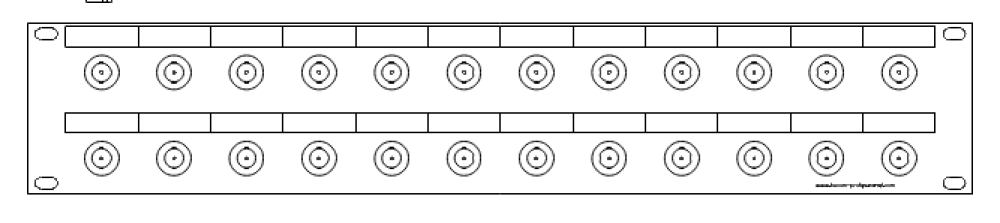 BNC-24-fach Patchpanel-2HE