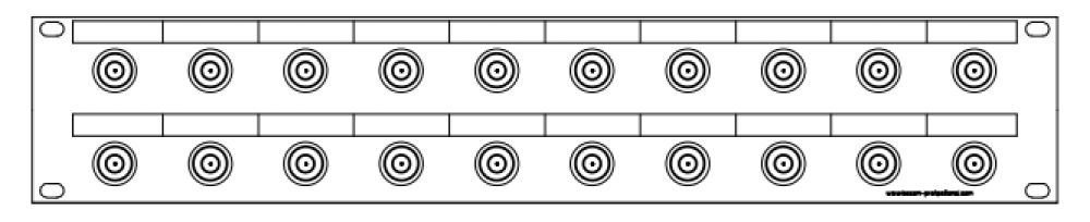 N-20-fach Patchpanel-2HE