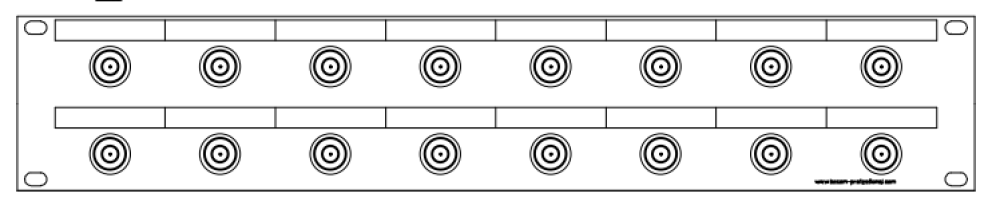 N-16-fach Patchpanel-2HE