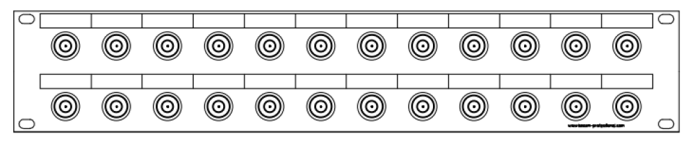 N-24-fach Patchpanel-2HE