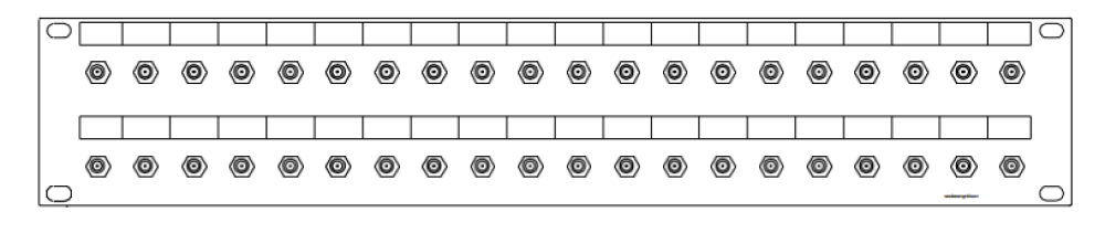 SMA-40-fach Patchpanel-2HE