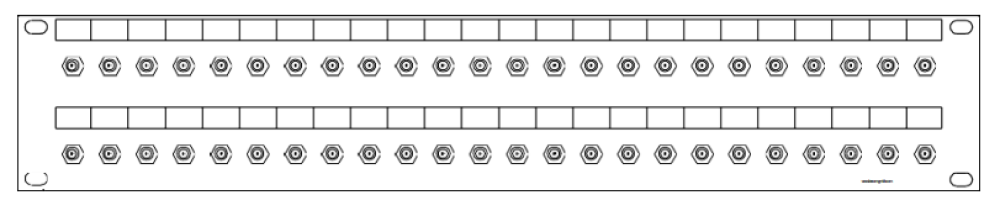 SMA-48-fach Patchpanel-2HE