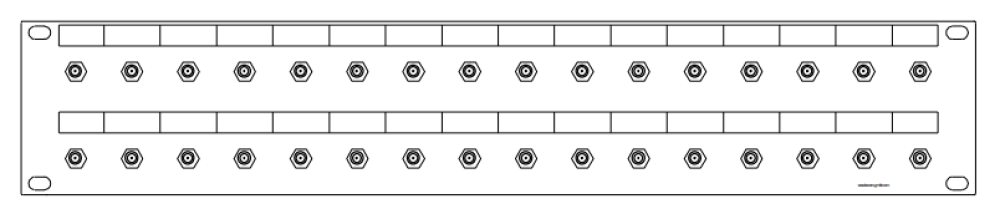 SMA-32-fach Patchpanel-2HE
