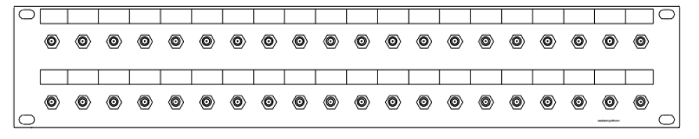 SMA-40-fach Patchpanel-2HE