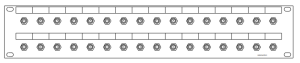 F-32-fach Patchpanel-2HE