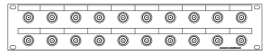 N-20-fach Patchpanel-2HE
