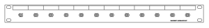 SMA-12-fach Patchpanel-1HE